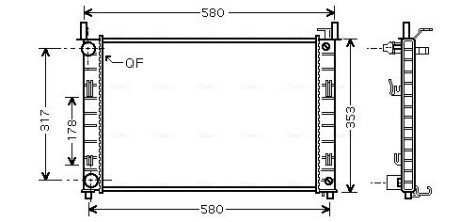 Радиатор охлаждения (выр-во AVAl) AVA COOLING FDA2324