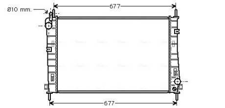 Радіатор охолодження двигуна Ford Mondeo III 1,8i 2,0i MT 00>07 AVA AVA COOLING FDA2335