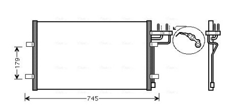 Конденсор кондиціонера FOCUS/FOCUS C-MAX ALL 03- (AVA) AVA COOLING FDA5367