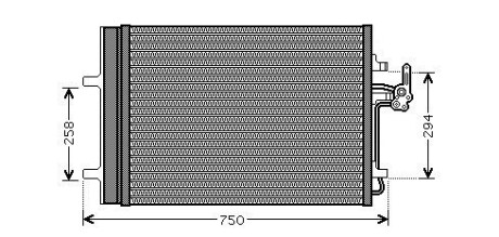 Конденсор кондиционера FORD GALAXY/MONDEO (выр-во AVA) AVA COOLING FDA5427D