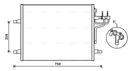 Радіатор кондиціонера Ford Kuga I 2.0d 2.5i MT/AT AVA AVA COOLING FDA5483