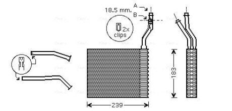 Радіатор обігрівача салону Ford Focus II, Focus C-Max, Mazda 3 I AVA AVA COOLING FDA6364