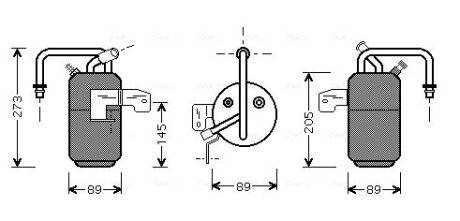 Осушувач кондиціонера Ford Fiesta 1.25-1,6i 01>08 AVA AVA COOLING FDD331 (фото 1)