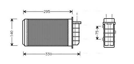 Радіатор обігрівача Fiat (AVA) AVA COOLING FT6183