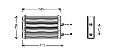 Радіатор обігрівача FIAT DOBLO (Ava) AVA COOLING FTA6220