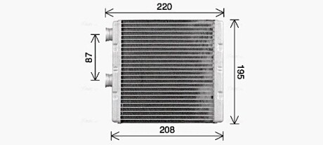 Радіатор обігрівача салону Honda Civic (05-11) AVA AVA COOLING HD6329