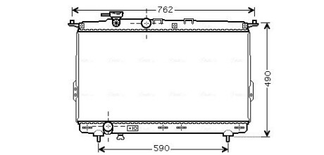 Радіатор охолодження HYUNDAI SONATA IV (EF) (98-) (AVA) AVA COOLING HY2106