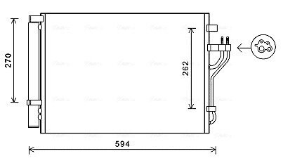 Радиатор кондиционера Hyundai Ix35/tucson 10- (выр-во AVA) AVA COOLING HY5280D