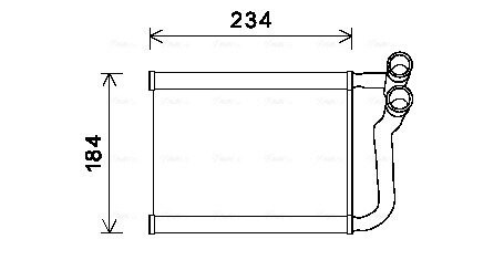 Радіатор обігрівача HYUNDAI ACCENT (MC) (05-) (AVA) AVA COOLING HY6253 (фото 1)