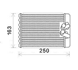 Радіатор обігрівача H1/H200 ALL REAR AC 96-00(AVA) AVA COOLING HYA6232