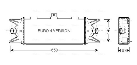 Інтеркулер DAILY4 28TD MT 99- (Ava) AVA COOLING IVA4045