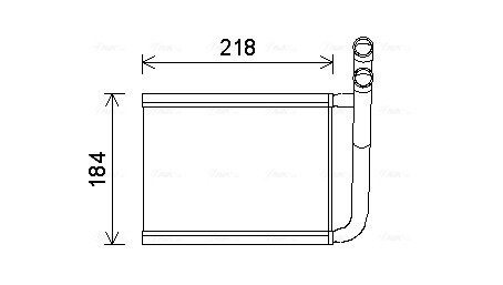 Радиатор обогревателя Kia Rio 05- (Ava) AVA COOLING KA6166