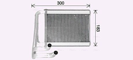 Радіатор пічки AVA COOLING KA6306