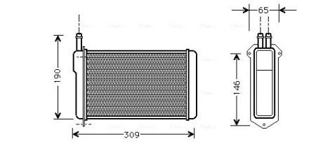 Радіатор обігрівача ВАЗ 2108, 09, 099, <ТАВРІЯ> (AVA) AVA COOLING LA6009