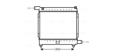 Радиатор охлаждения двигателя W124/W201 MT 18/20/23-AC (Ava) AVA COOLING MS2039