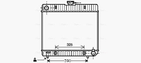 Радіатор охолодження двигуна MB W123 23/28 AT 76-85 (Ava) AVA COOLING MS2043