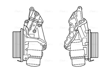 Радиатор масляный MERCEDES W204/W207/W211 DIESEL в сборе (выр-во AVA) AVA COOLING MS3688H