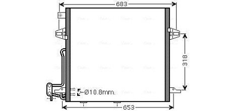 Радіатор кондиціонера MB ML164 280-350CDI 350i, GL164 320-450CDI 450i AVA AVA COOLING MS5406D (фото 1)