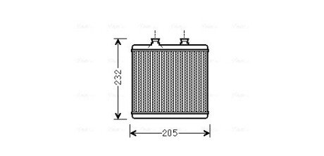 Радіатор обігрівача салону MB C204 E212 AVA AVA COOLING MS6472