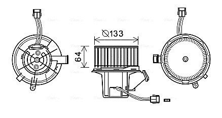 Вентилятор обігрівача салону MB C204 E212 AVA AVA COOLING MS8640