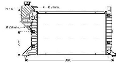 Радиатор охлаждения двигателя AVA COOLING MSA2300 (фото 1)