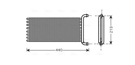 Радиатор печки AVA COOLING MSA6441