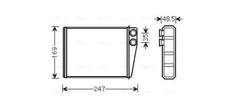 Радіатор обігрівача салону MB ML164 280-350CDI 350i 05>, GL164 320-450CDI 420-500i AVA AVA COOLING MSA6673