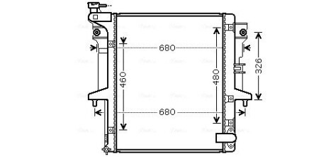 Радіатор охолодження MITSUBISHI L200 (2006) 2.5 (AVA) AVA COOLING MT2203 (фото 1)