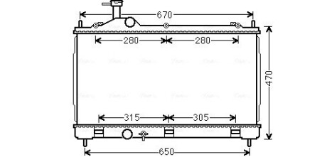 Радіатор охолодження двигуна Mitsubishi Outlander III (12-) AVA AVA COOLING MT2256 (фото 1)