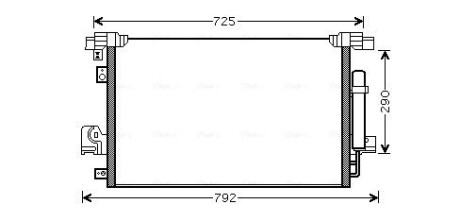 Конденсор кондиционера P4007/OUTLANDER/C-CROSS (Ava) AVA COOLING MT5210D (фото 1)