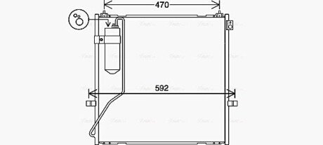 Конденсор (радиатор кондиционера) AVA COOLING MT5269D