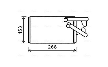 Радіатор обігрівача CITROEN C4/C-CROSSER; MITSUBISHI LANCER (CX0) (07-) (AVA) AVA COOLING MT6259