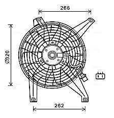 Вентилятор радіатора MITSUBISHI PAJERO (V60, 70) (00-) (AVA) AVA COOLING MT7528