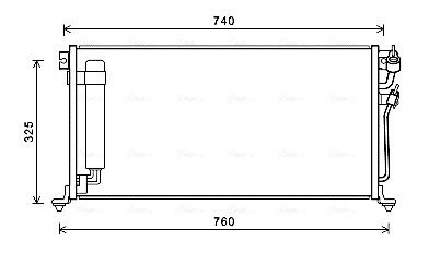 Конденсатор кондиціонера MITSUBISHI LANCER (CJ, CP) (96-) 2.0 i 16V (AVA) AVA COOLING MTA5220D