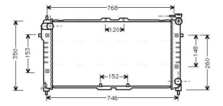 Радіатор охолодження Mazda 626 седан IV (GE) (AVA) AVA COOLING MZ2027