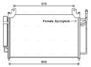 Радиатор кондиционера Mazda CX-7 2,3t 2,5i 2,2D 07>13 AVA AVA COOLING MZA5240D
