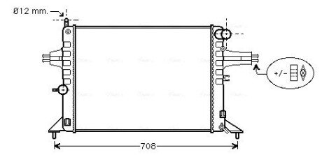 Радіатор ASTRA G 1.4 MT -AC 98- (AVA) AVA COOLING OL2272