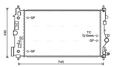 Радиатор охлаждения CHEVROLET CRUZE, OPEL ASTRA J (выр-во AVA) AVA COOLING OL2546