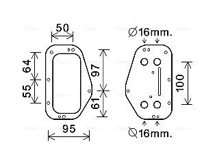 Радиатор смазочный OPEL Zafira 1.8 05- (выр-во AVA) AVA COOLING OL3684