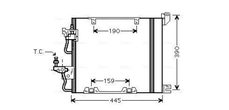 Конденсатор кондиционера ASTRA H 17/19CTDI MT 04-(выр-во AVA) AVA COOLING OL5368D