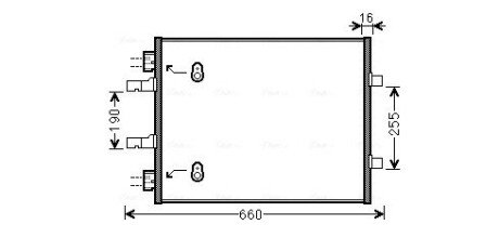 Радіатор кондиціонера NISSAN; OPEL; RENAULT (AVA) AVA COOLING OL5480