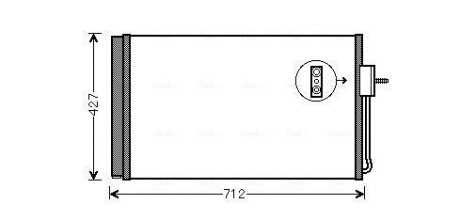 Конденсор кондиціонера CHEVROLET VOLT (2011) (AVA) AVA COOLING OL5611D