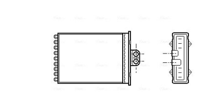 Радіатор обігрівача HEAT VECTRA B+AC 95-99 (Ava) AVA COOLING OL6217