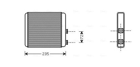 Радіатор обігрівача ASTRA G/ZAFIRA +AC 98-05 (AVA) AVA COOLING OL6321