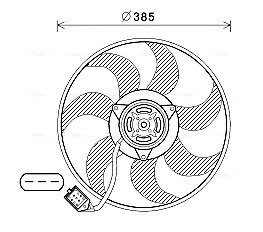 Вентилятор радіатора OPEL ASTRA H (04-) (Ava) AVA COOLING OL7670