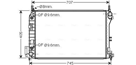 Радиатор охлаждения OPEL VECTRA C(02-) (выр-во AVA) AVA COOLING OLA2341