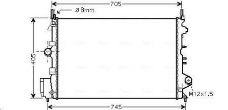 Радиатор охлаждения VECTRA C/SIGNUM 18i 05-(выр-во AVA) AVA COOLING OLA2462