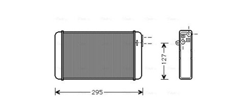 Радіатор обігрівача OMEGA A ALL MT/AT +/- A/C (Ava) AVA COOLING OLA6116