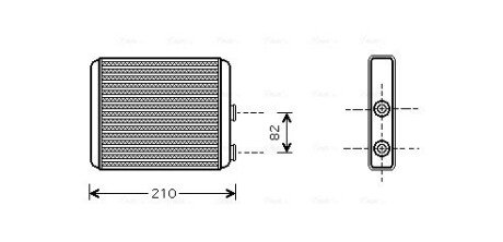 Радіатор пічки AVA COOLING OLA6353