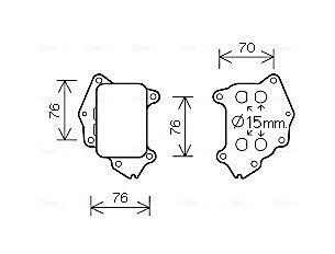 Радіатор масляний PSA Berlingo Partner 1,6HDI 05> 08>, Nemo Bipper 1,4HDI, Focus II C-max 1,6d AVA AVA COOLING PE3396